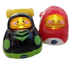 VTECH Go! Go! Smart Wheels Green Black Race Car & Red Airplane Lot of 2 tested